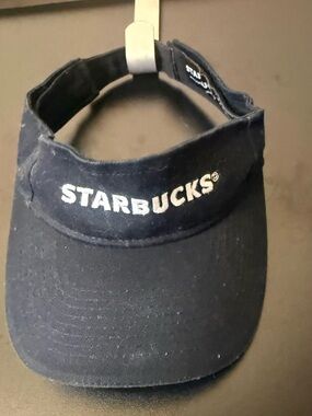 Starbucks Black Visor Unisex Adjustable Strap Authentic Barista Uniform